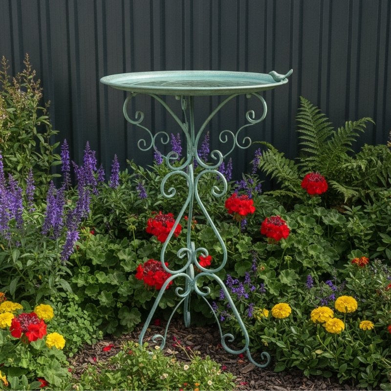 Feathered Friends Garden Bird Bath