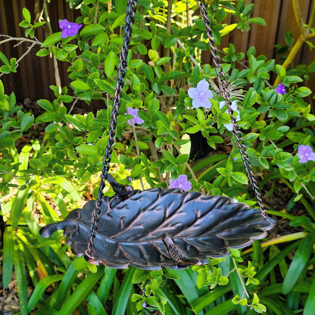 BRONZE LEAF BIRDFEEDER