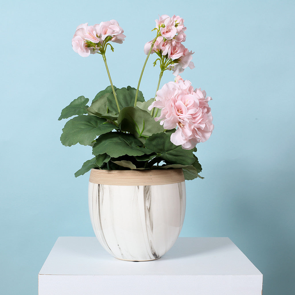 Marble Egg Ceramic Pot