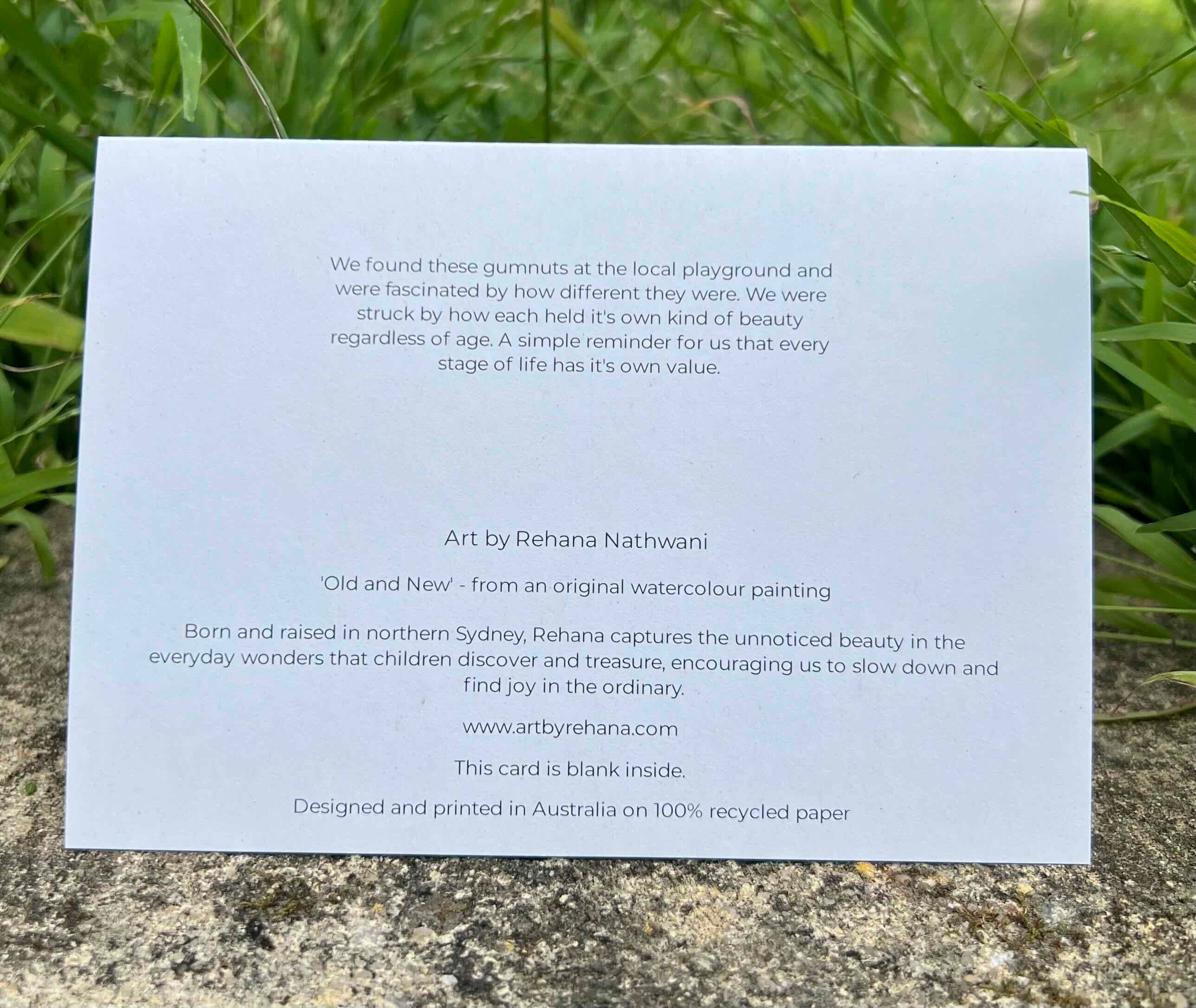 Old and New greeting card