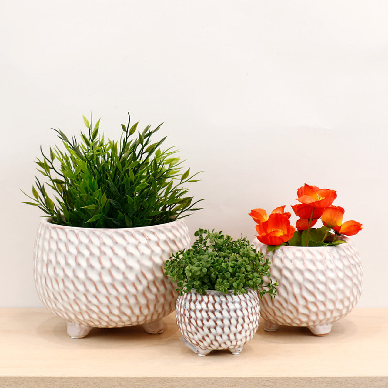 Woven Texture Fine Ceramic Pot