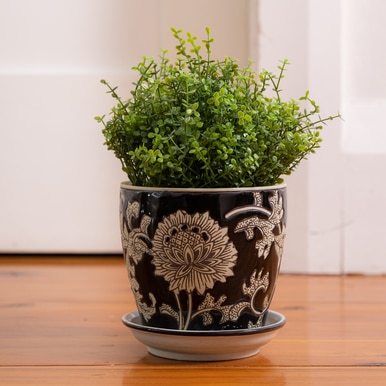 Chrysanthemum Ceramic Planter