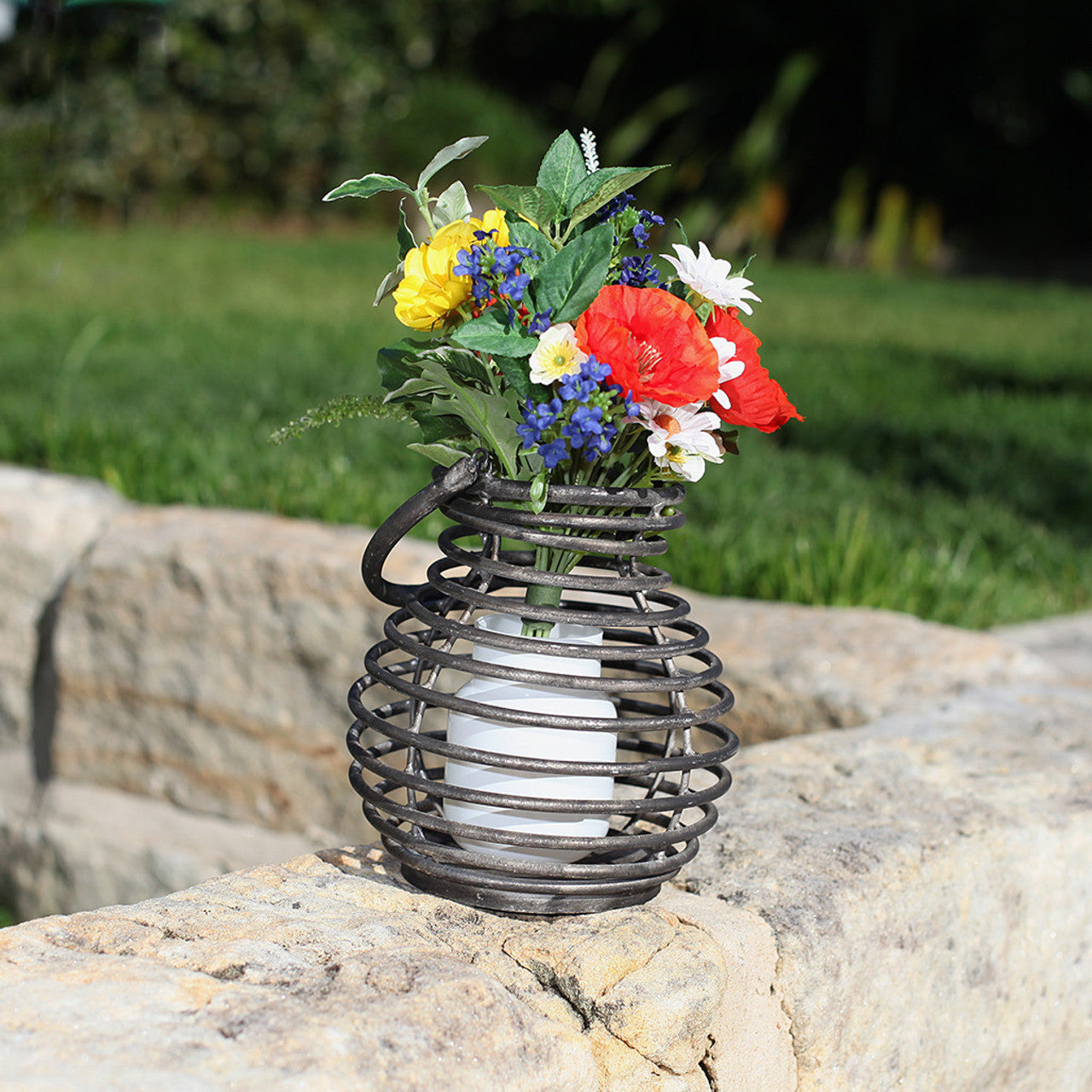 Banded Metal Vase