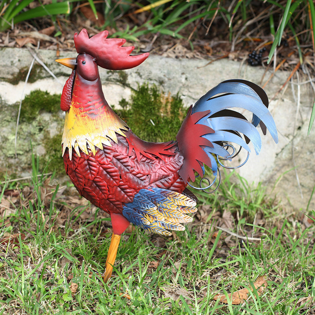 Curly the Rooster Garden Decor