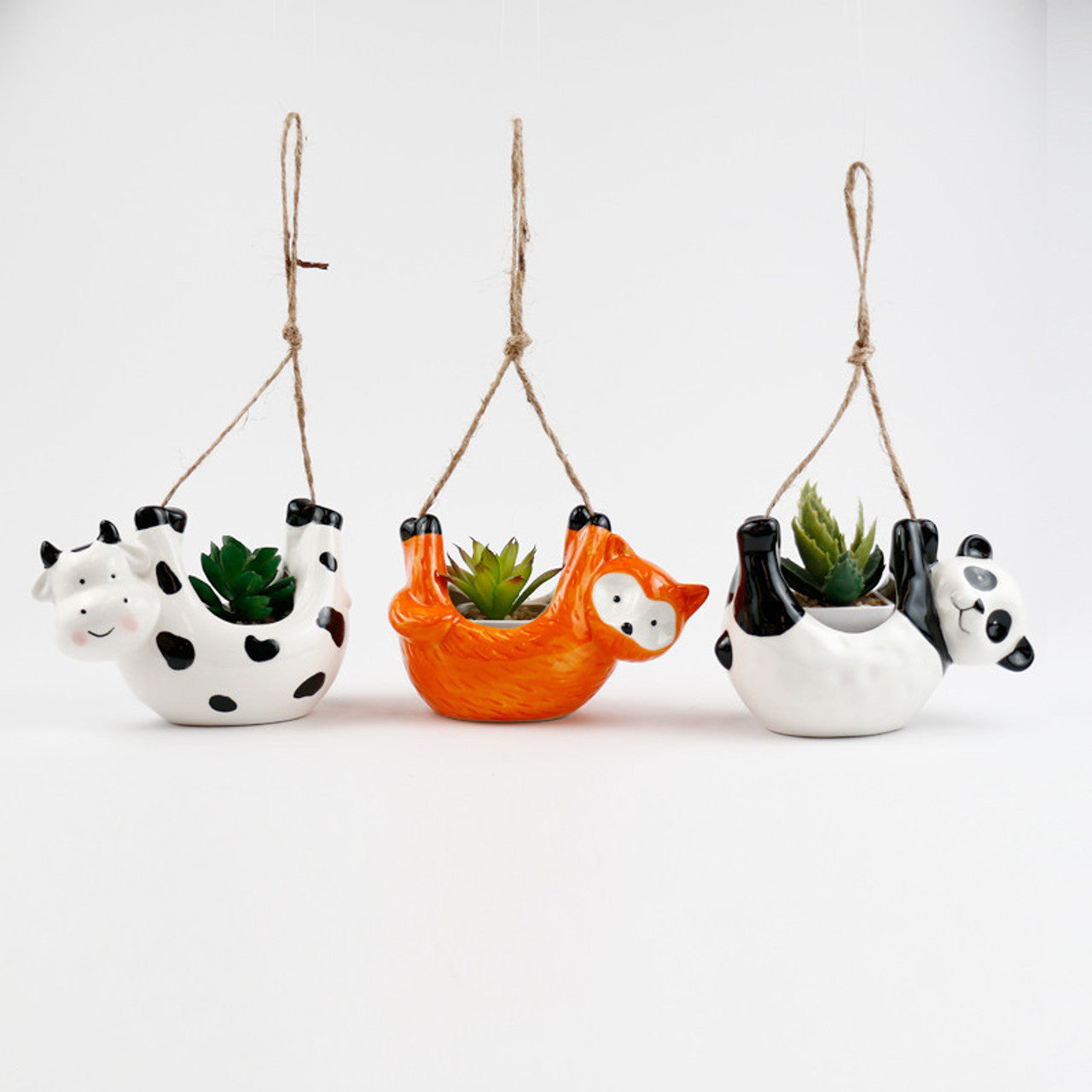 Panda Hanging Ceramic Planter
