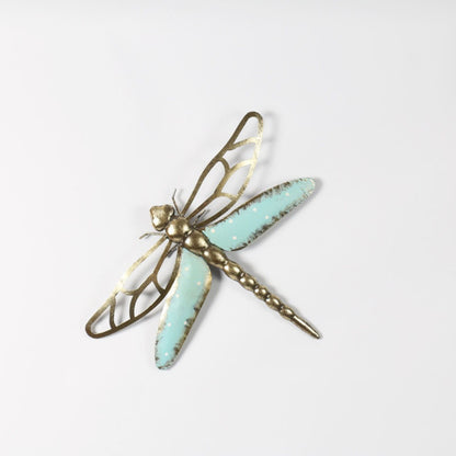 Gold Turquoise Dragonfly Wall art