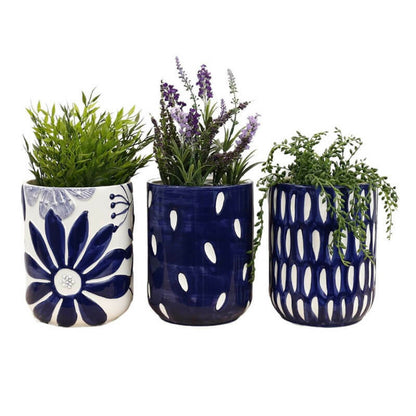 Blue And White Planters