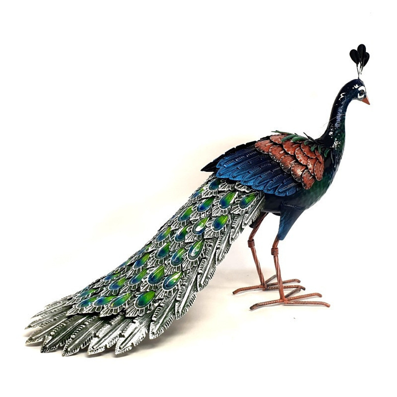 Hand Painted Peacock Decor