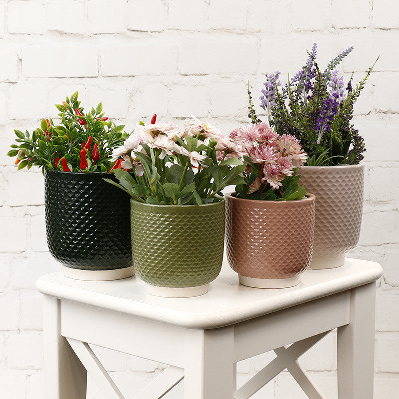 Pretty Shells Ceramic Planters