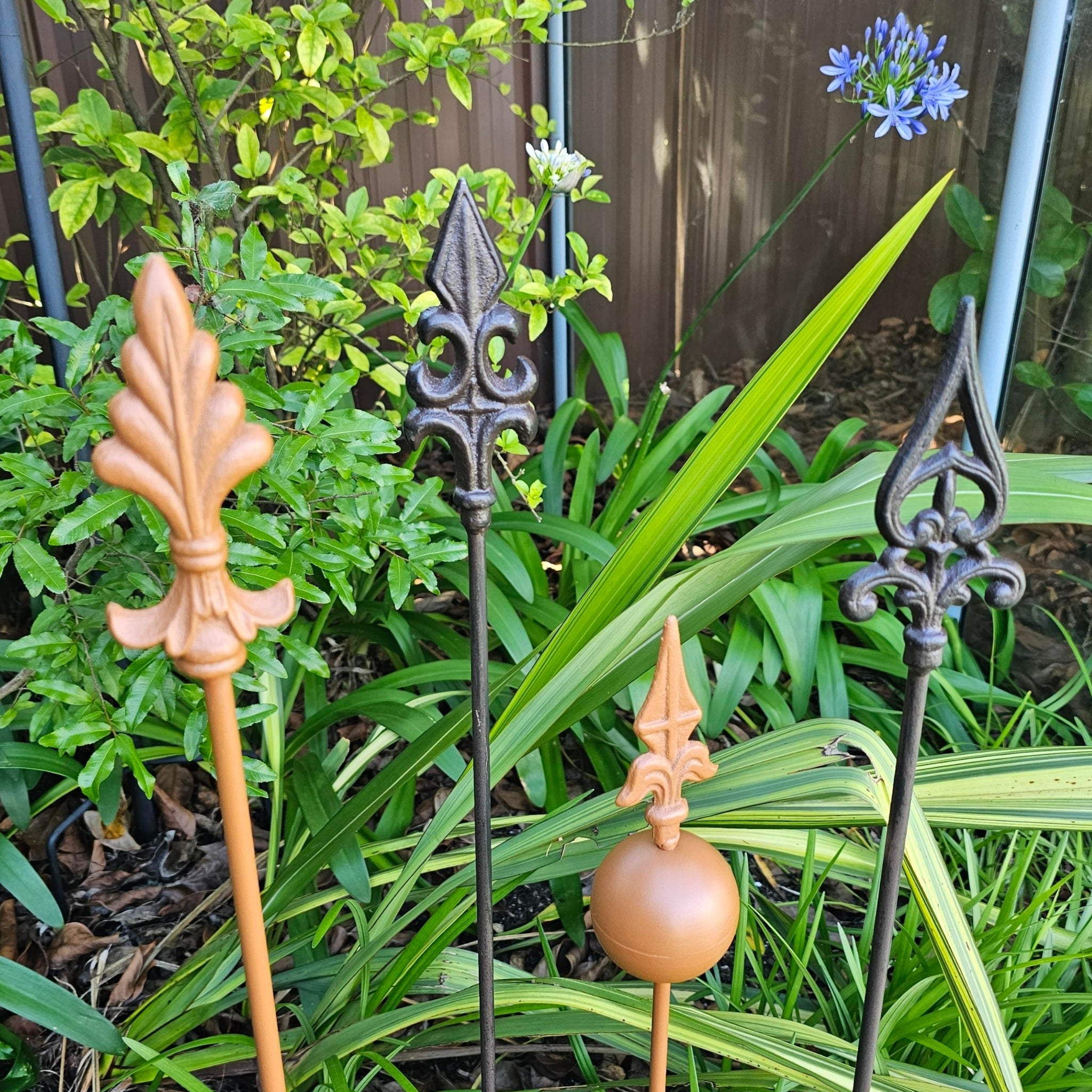 Rusty Finial Garden Stake