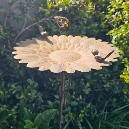 Sunflower Bird Feeder Garden Stake