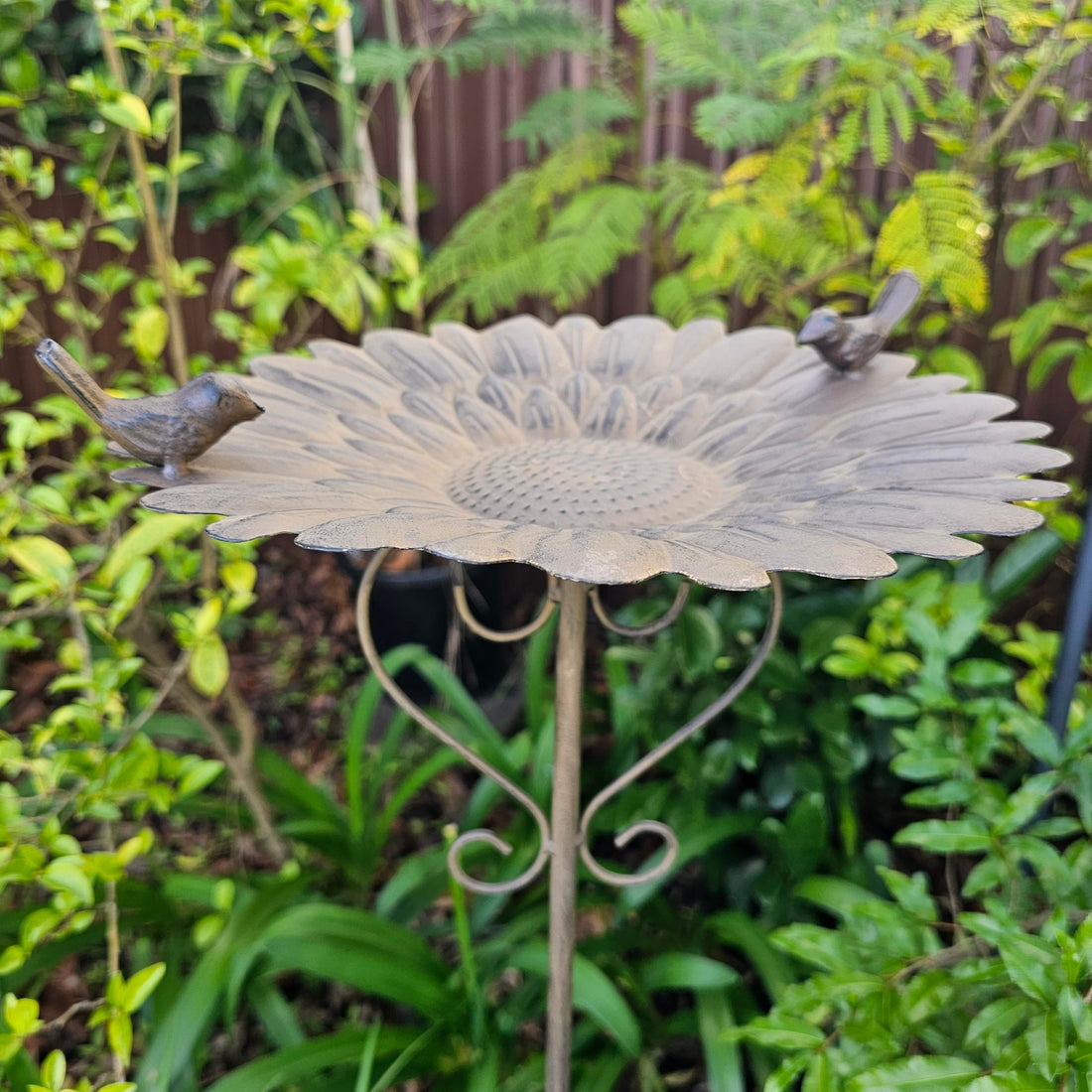 Sunflower Bird Feeder Garden Stake