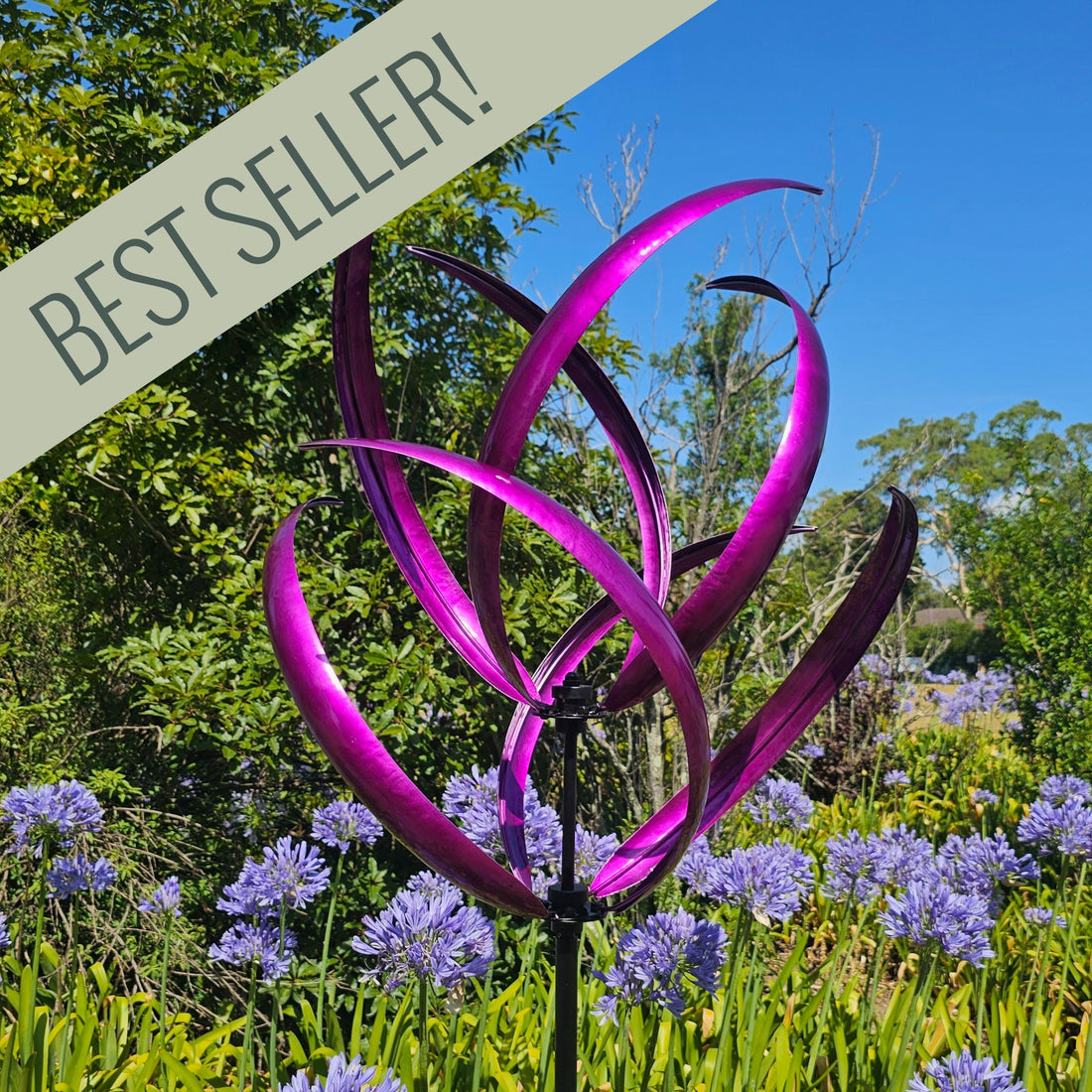 Violet Whirl Garden Windspinner