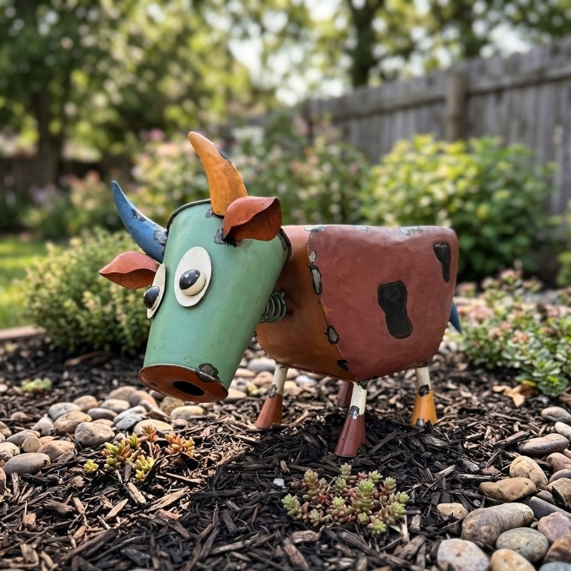 Moo Meadow Metal Garden Planter