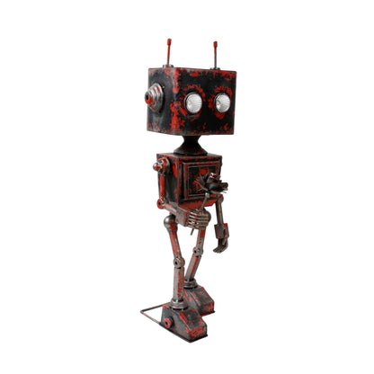 Solar Powered Metal Robot Garden Ornament Decor