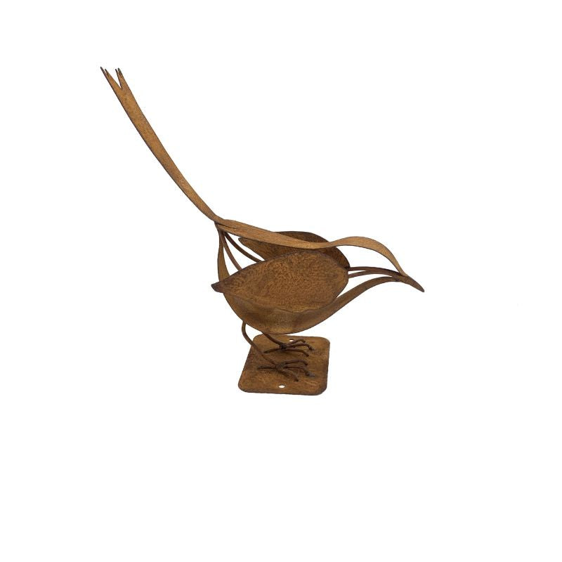 RUSTIC PECKING BIRD FIGURINE