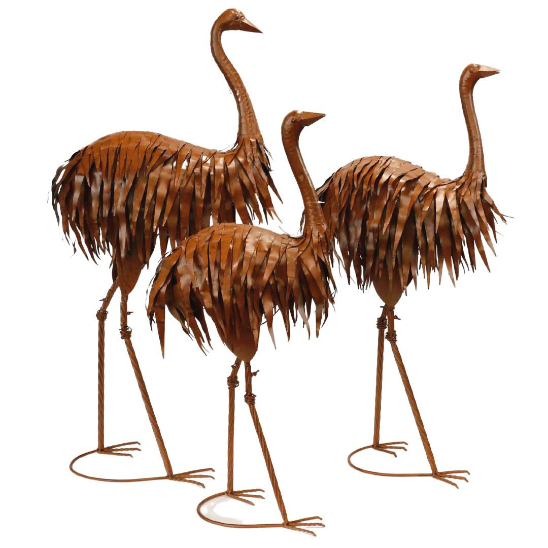 Emu Metal Garden Decor Set of 3