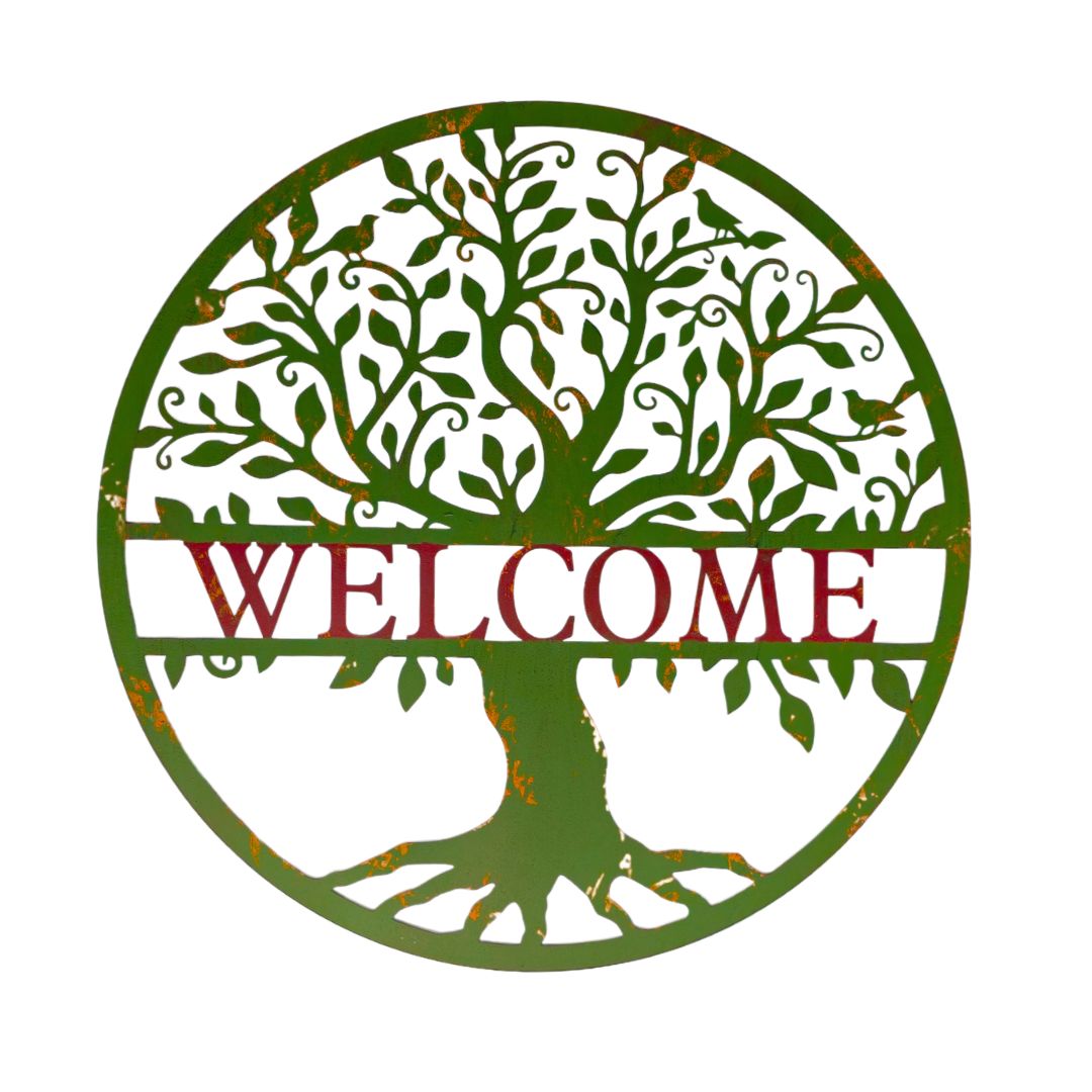 Welcome Tree Metal Wall Art – sillandsage