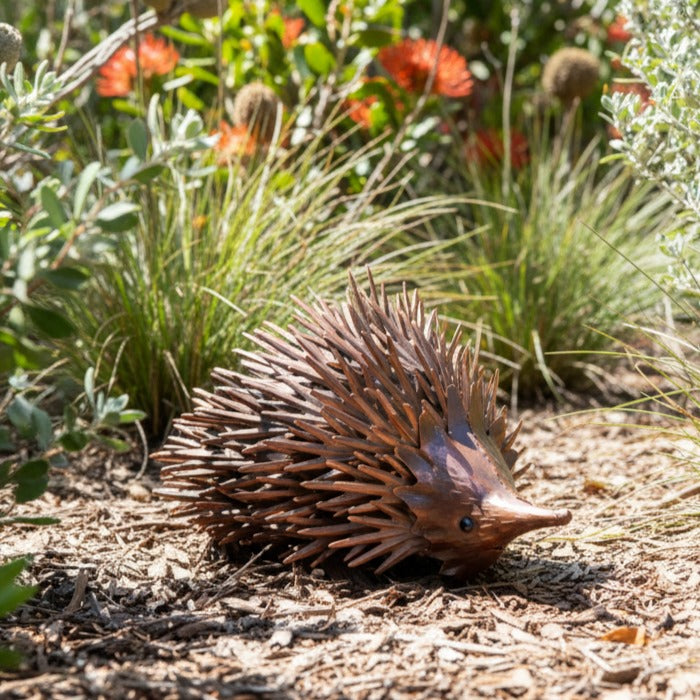 Handcrafted Metal Echidna Garden Decor