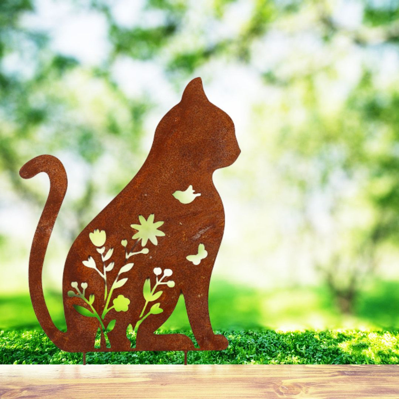 Purring Cat Garden Stake