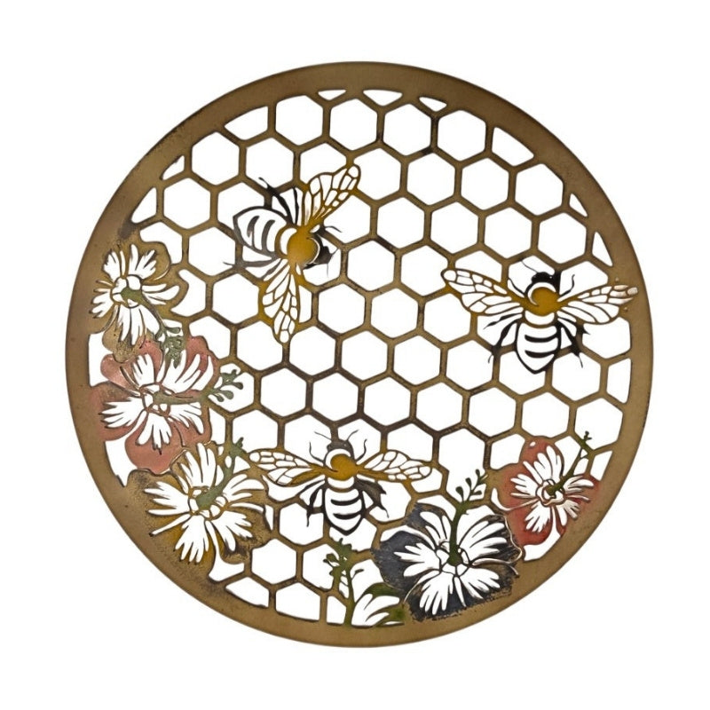 Bee Happy Metal Garden Wall Art