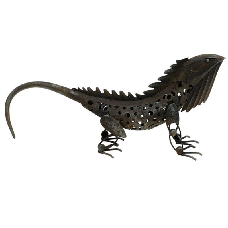 Rust Lizard Metal Garden Sculpture