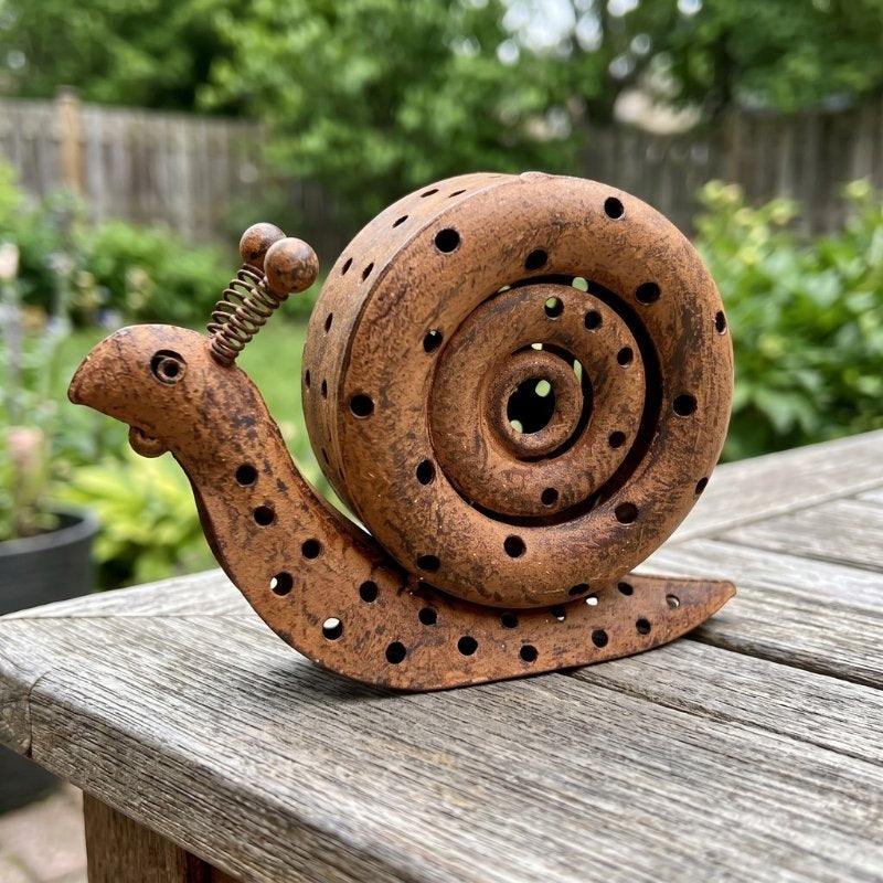 Captain Slow Metal Garden Snail