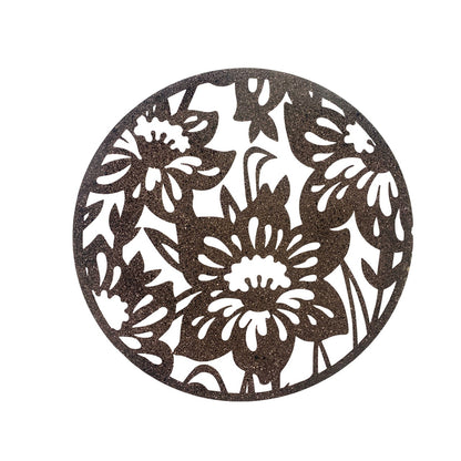 Rustic Metal Flower Wall Art Garden Decor