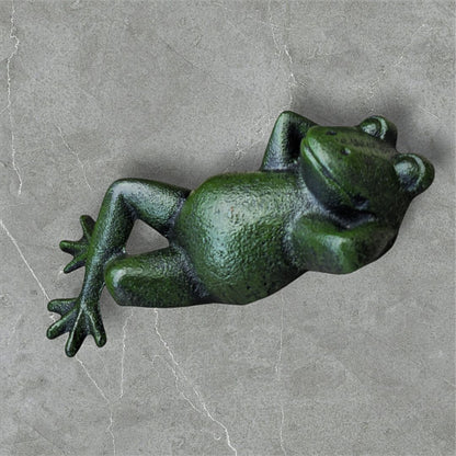 Cast iron sunning frog large