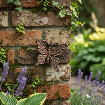 Rustic Cast Iron Butterfly Garden Ornament