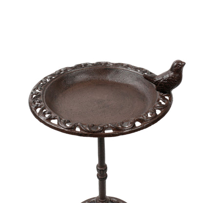 Garden Gossip Cast Iron Pedestal Bird Bath