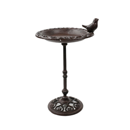 Garden Gossip Cast Iron Pedestal Bird Bath