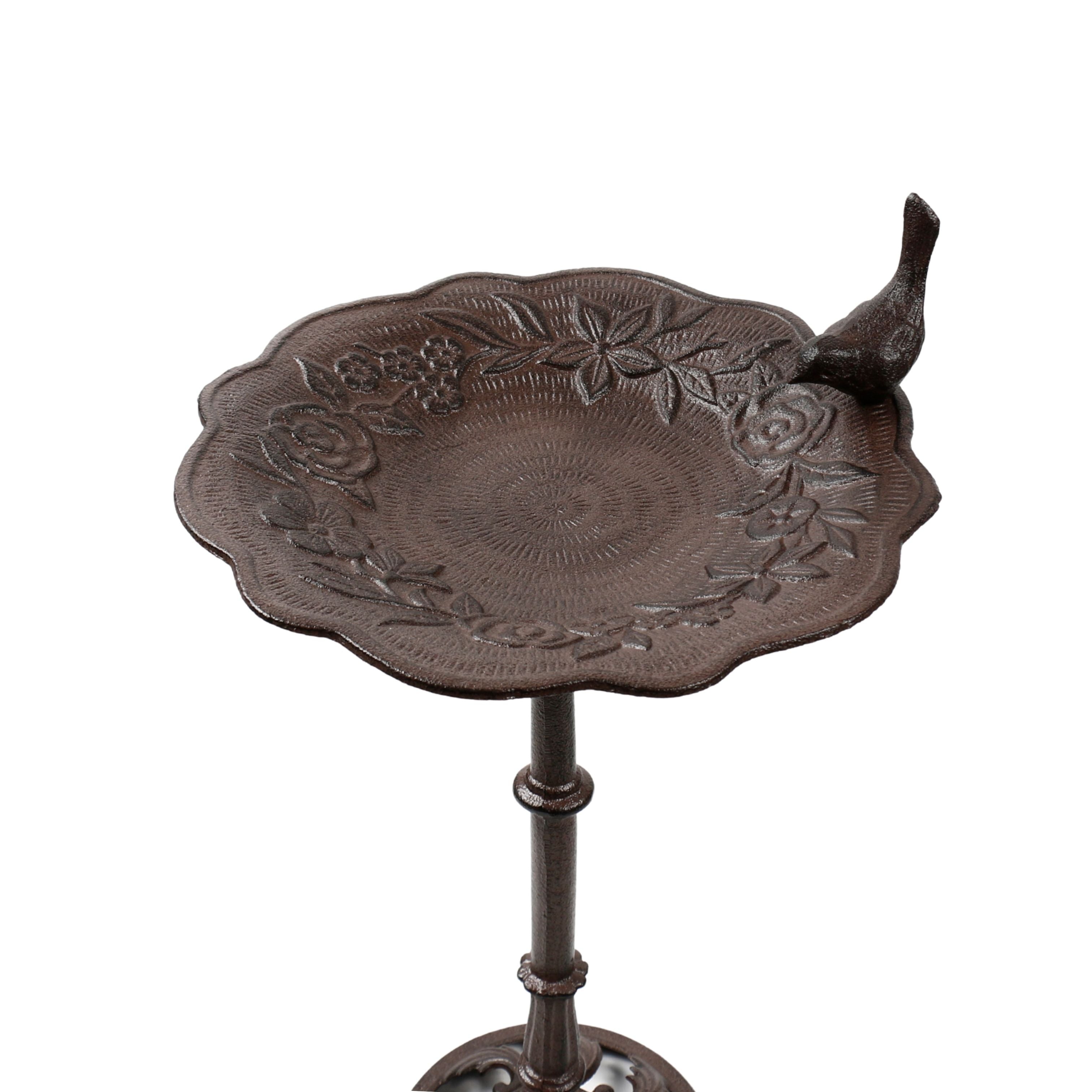 Garden Welcome Cast Iron Pedestal Bird Bath