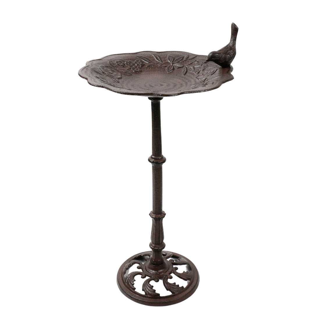 Garden Welcome Cast Iron Pedestal Bird Bath
