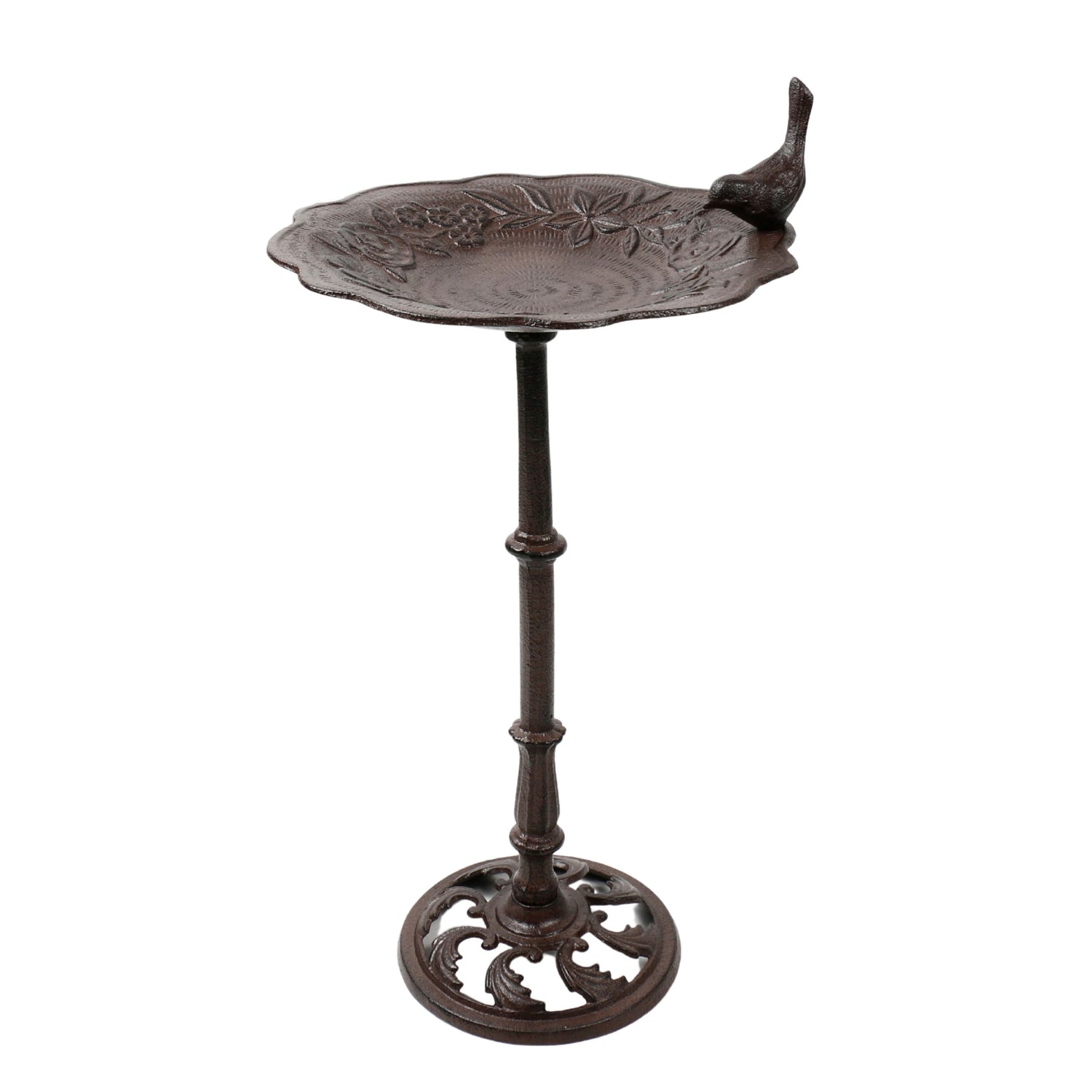 Garden Welcome Cast Iron Pedestal Bird Bath