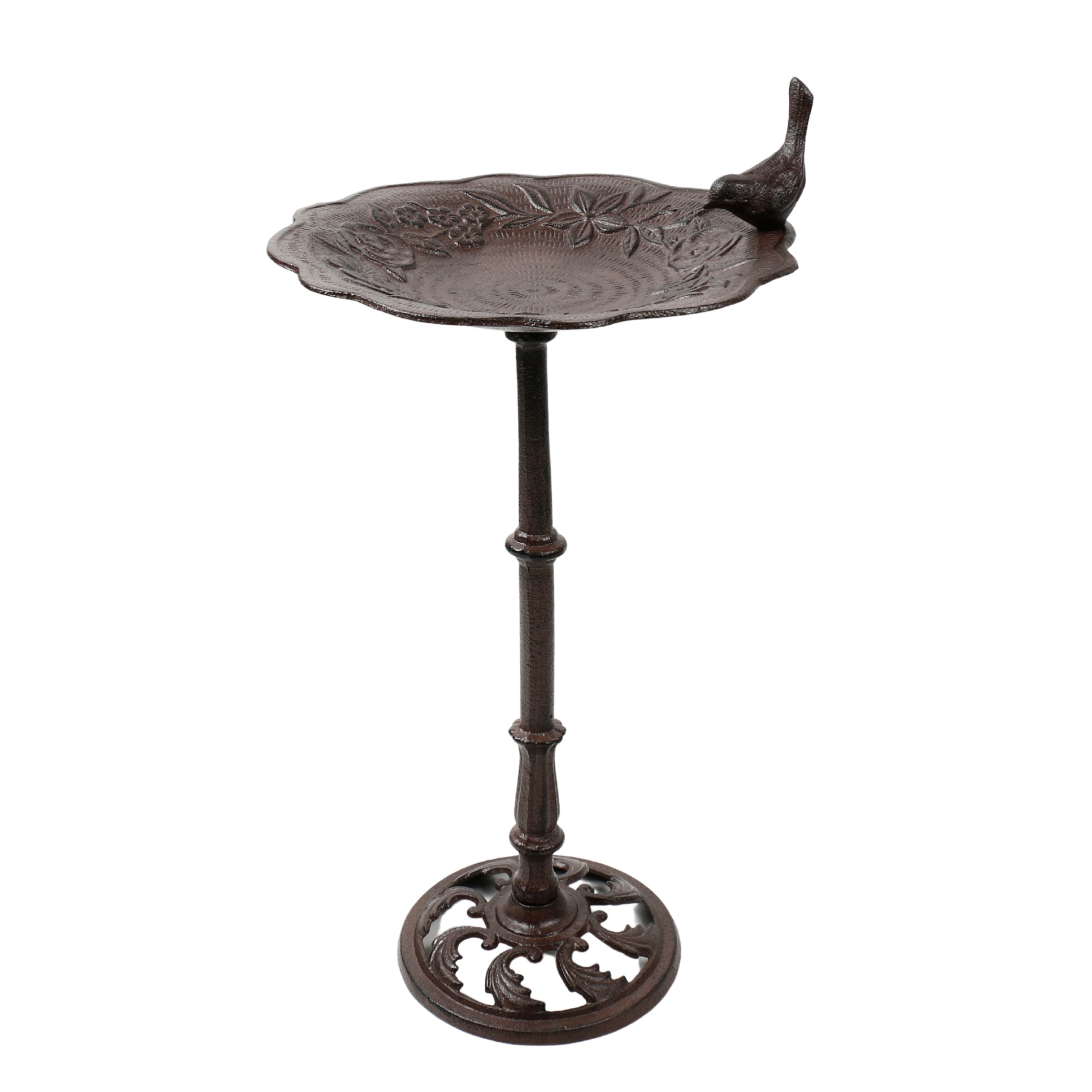 Garden Welcome Cast Iron Pedestal Bird Bath