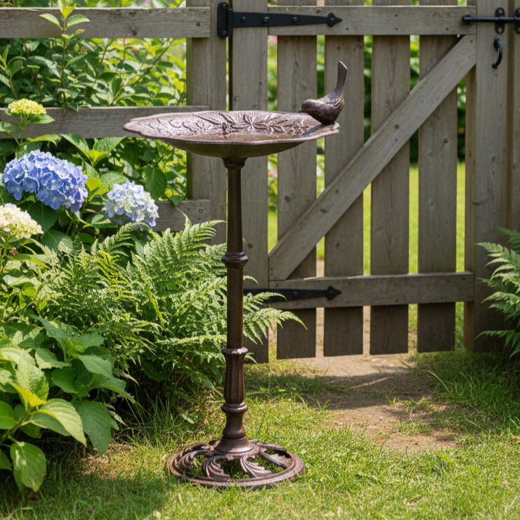 Cast Iron Floral Bird Bath