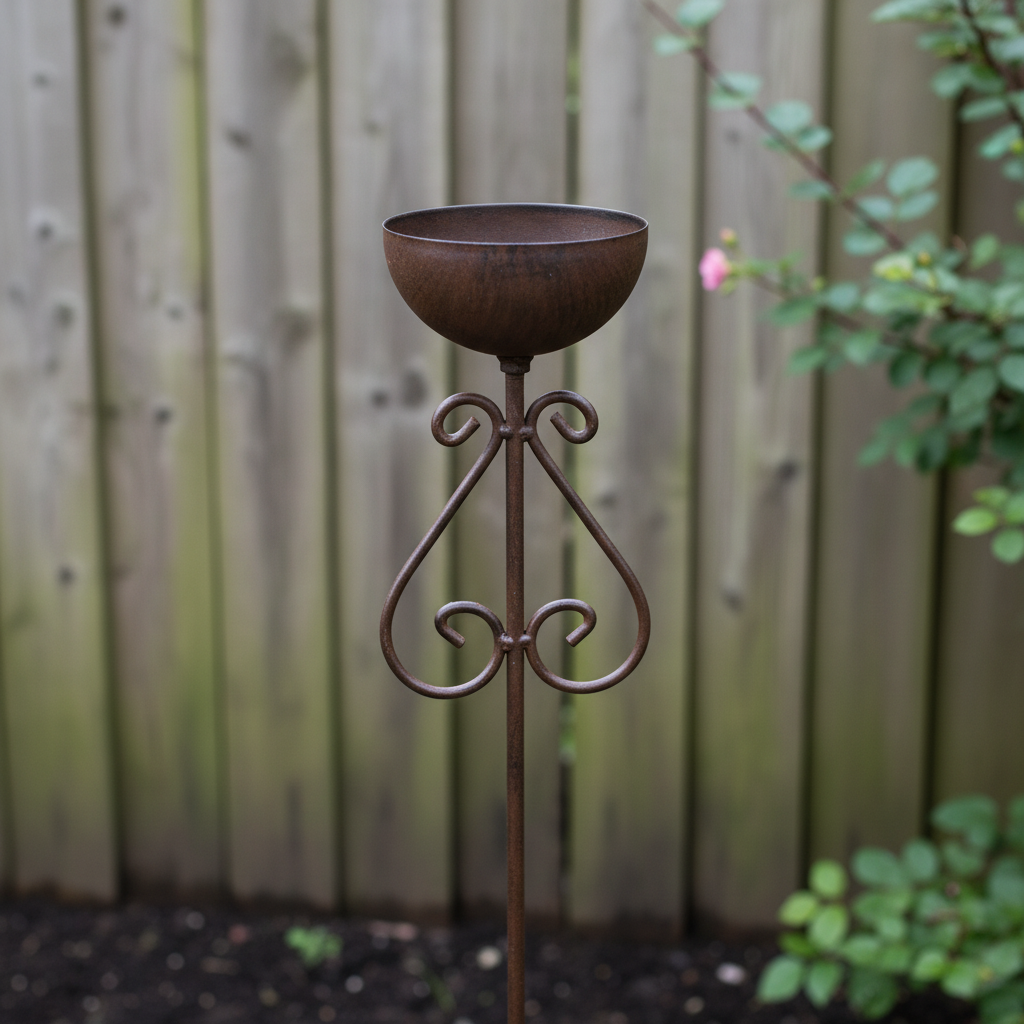 The Quiet Bowl Bird Feeder Stake