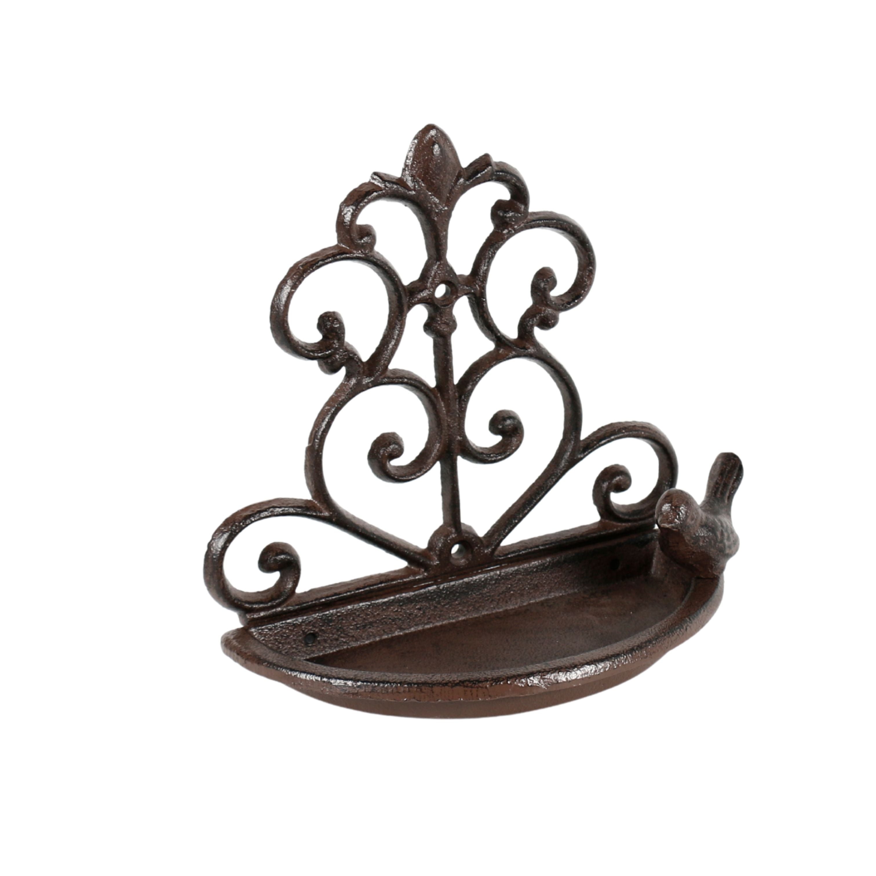 Courtyard Perch Cast Iron Wall Bird Feeder