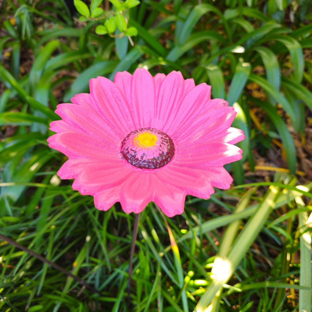 Cast iron flower red