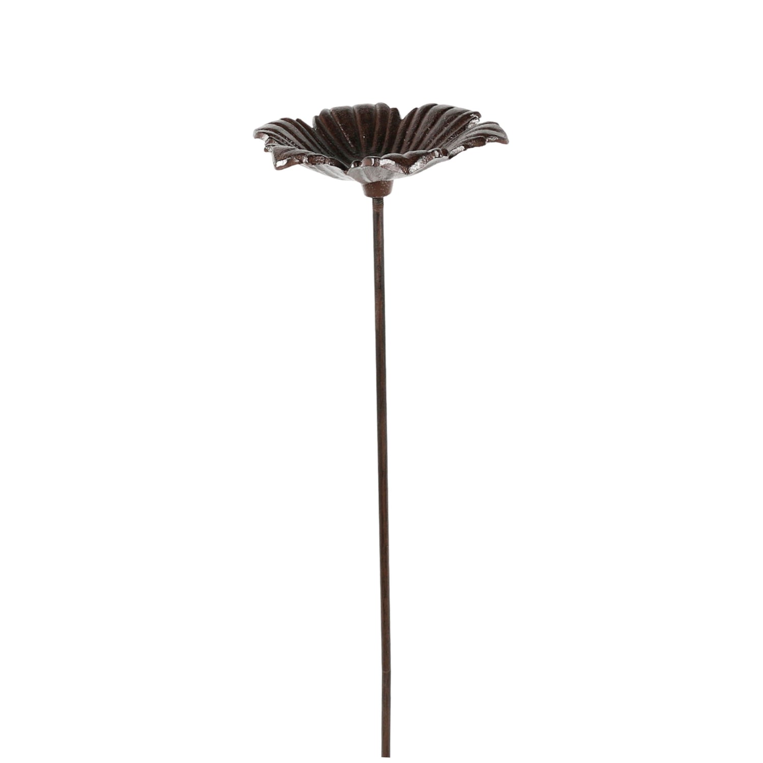 Cast Iron Petal Edge Flower Bird Feeder Stake