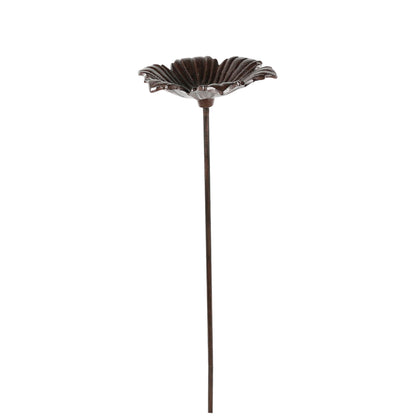 Cast Iron Petal Edge Flower Bird Feeder Stake