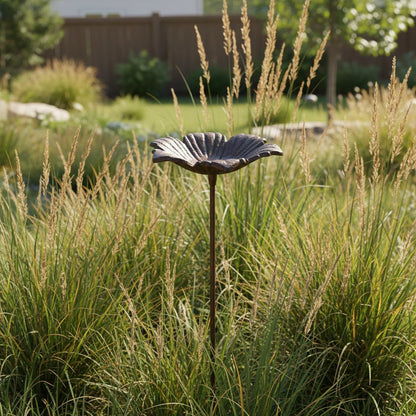 Cast Iron Petal Edge Bird Feeder Stake
