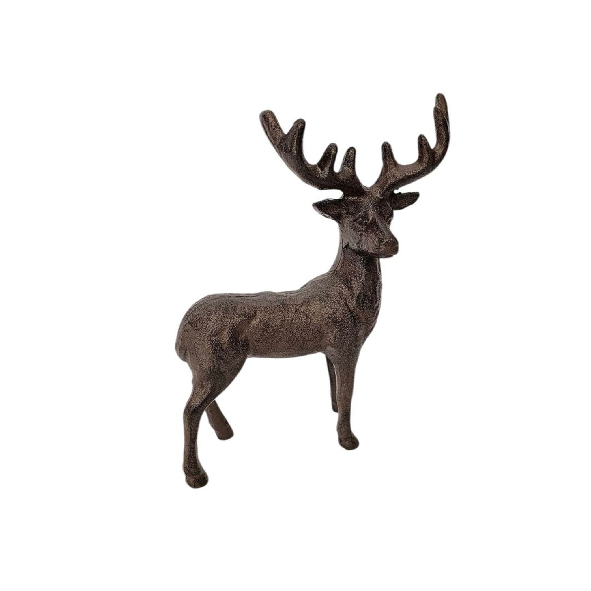 Majestic Cast Iron Stag Figurine