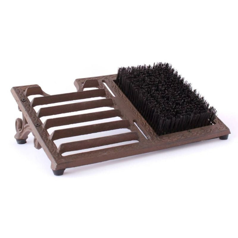 Cast Iron Boot Cleaner with Brush and Scraper