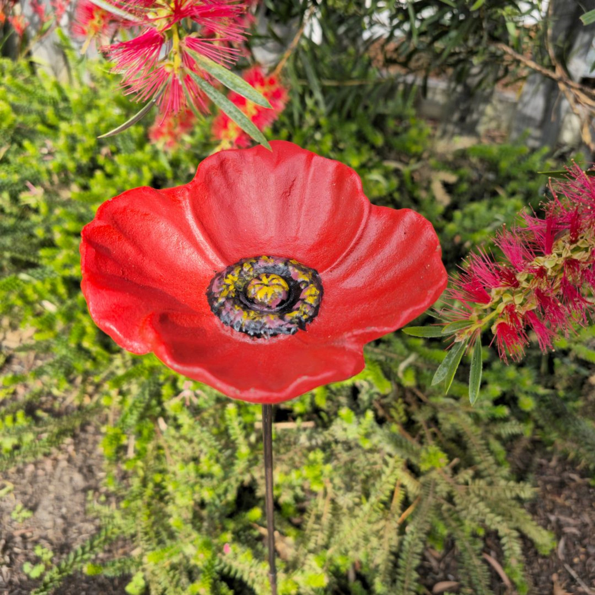 Cast iron poppy