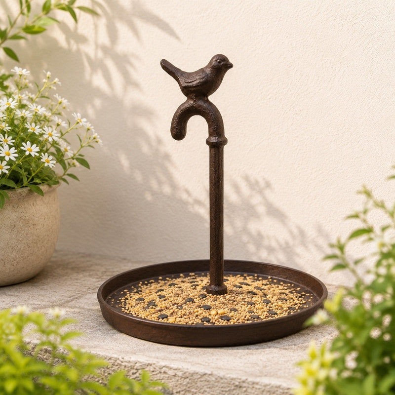Umbrella Cast Iron Garden Bird Feeder