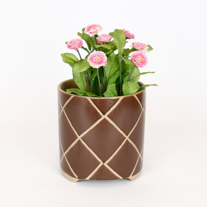 Tic Tac Toe Ceramic Pot