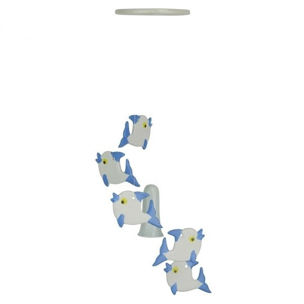 Handcrafted Ceramic Dolphin Hanging Chimes