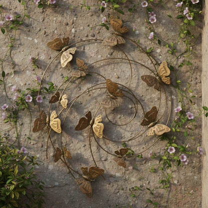 Spiral butterfly wall decor